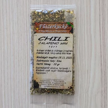 Zöld jalapeno chili, tört 10g
