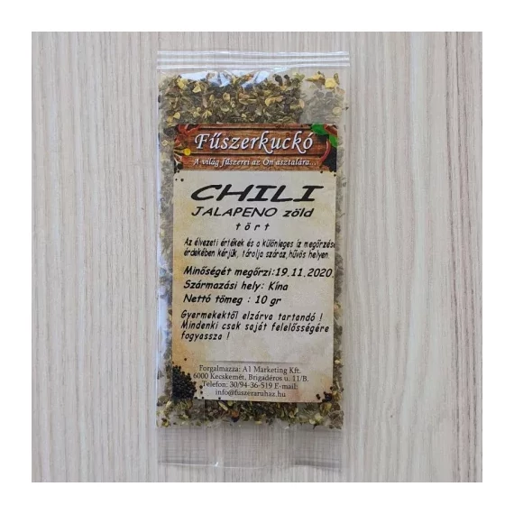 Zöld jalapeno chili, tört 10g